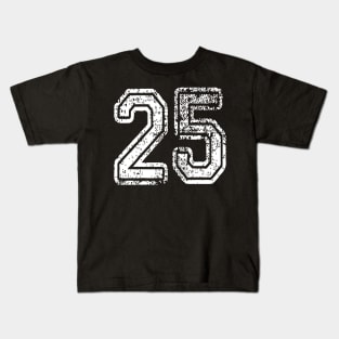 Number 25 Grungy in white Kids T-Shirt